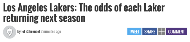 美媒预测湖人球员留队概率：只有詹姆斯100%，两人仅10%恐将离开(2)