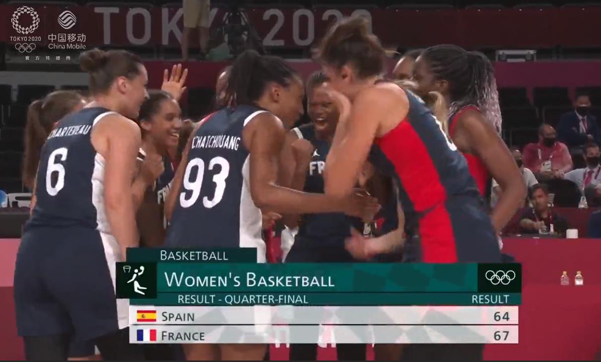 奥运女篮半决赛对阵产生：美国队碰塞尔维亚队、日本队对法国队