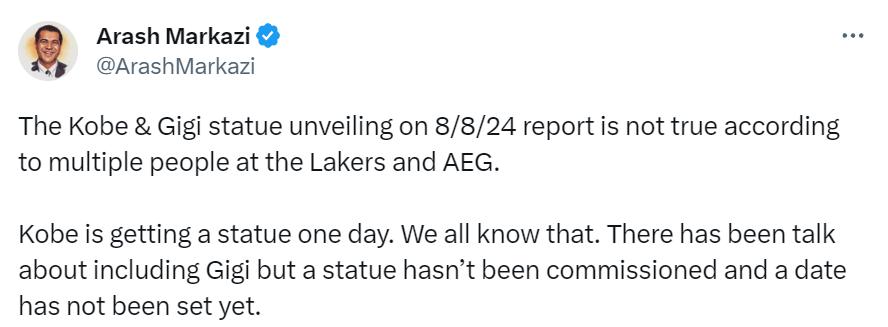 科比雕像进展：名记称8月8日揭幕不属实 球迷吐槽湖人3年仍未行动(2)