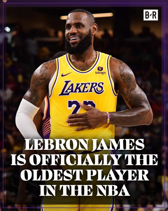 詹姆斯正式成为NBA现役最年长球员