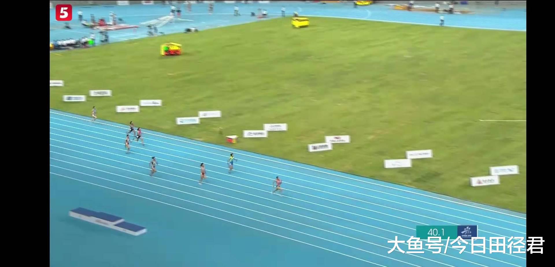 44秒44破亚洲青年纪录！双胞胎姐妹率广东队夺青运会百米接力冠军(4)