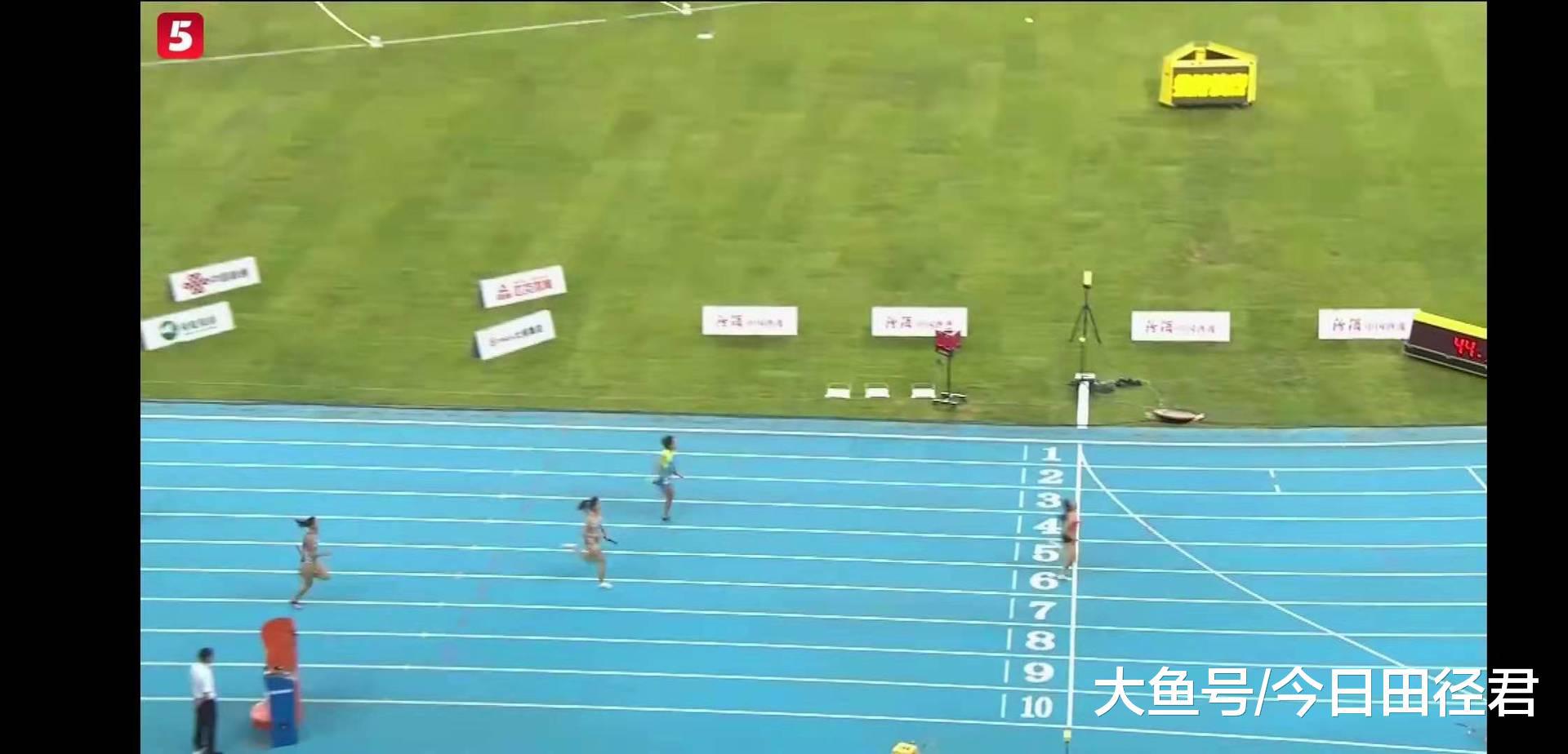 44秒44破亚洲青年纪录！双胞胎姐妹率广东队夺青运会百米接力冠军(5)