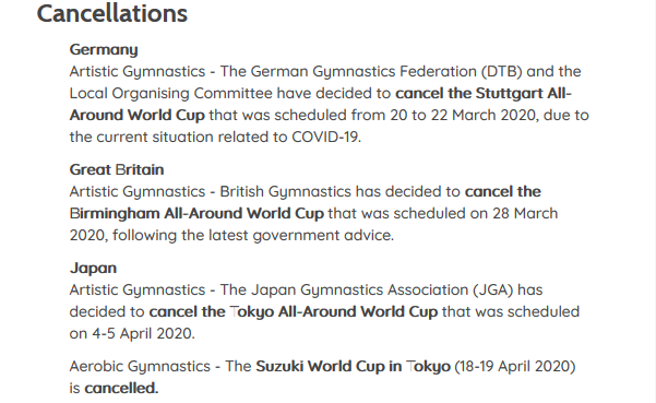 体操奥运测试赛取消 日本奥运阵容选拔标准或有变(1)