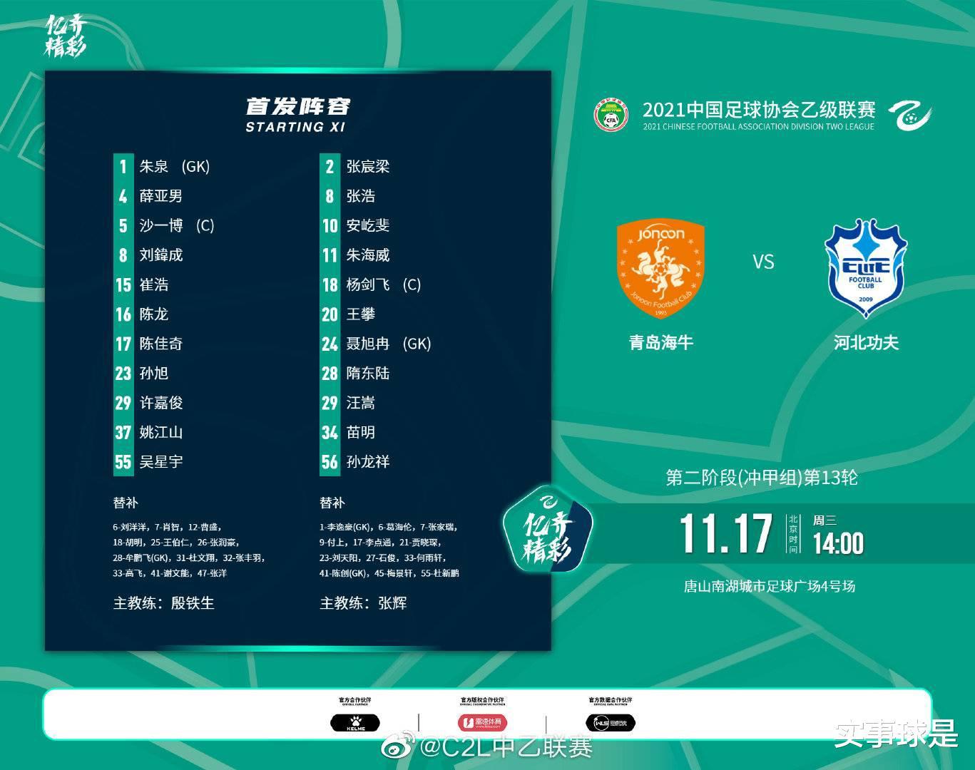 中乙：汪嵩运动战首球！河北2-1再胜青岛，广西3-1上海，附积分榜(2)