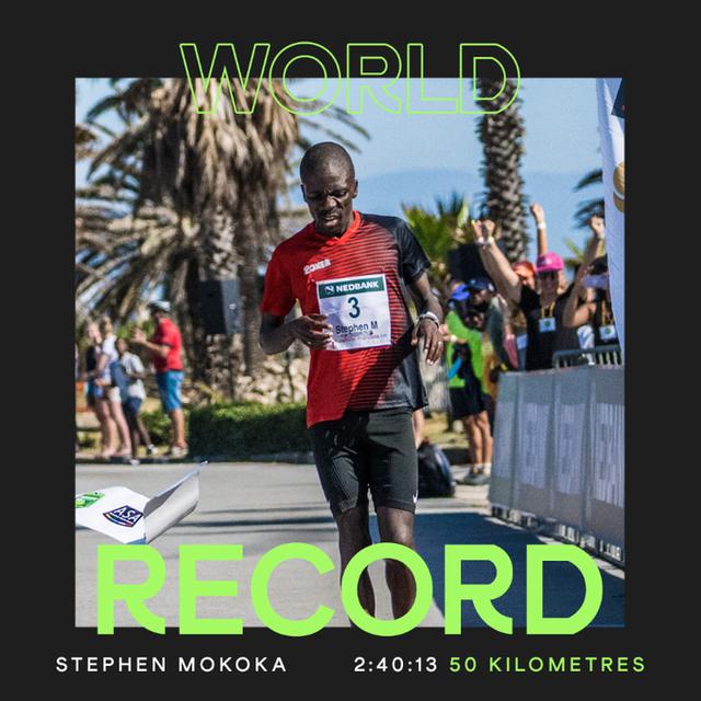 南非长跑名将打破男子50公里路跑世界纪录(1)