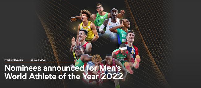世界田联公布2022年度最佳男女运动员候选名单