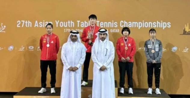 亚洲青少年乒乓球锦标赛中国队斩获八金(1)
