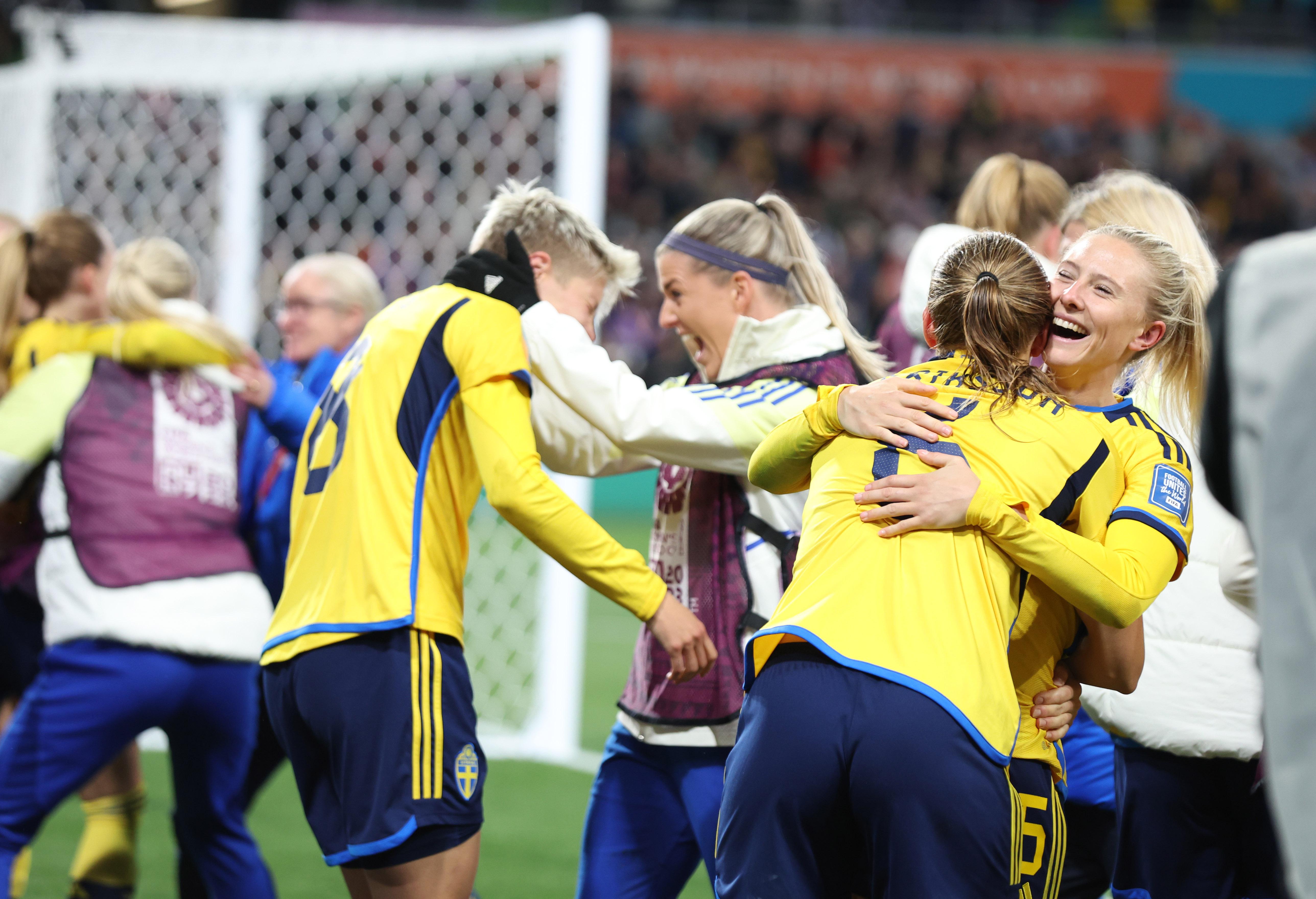 瑞典队击败美国队晋级八强(6)