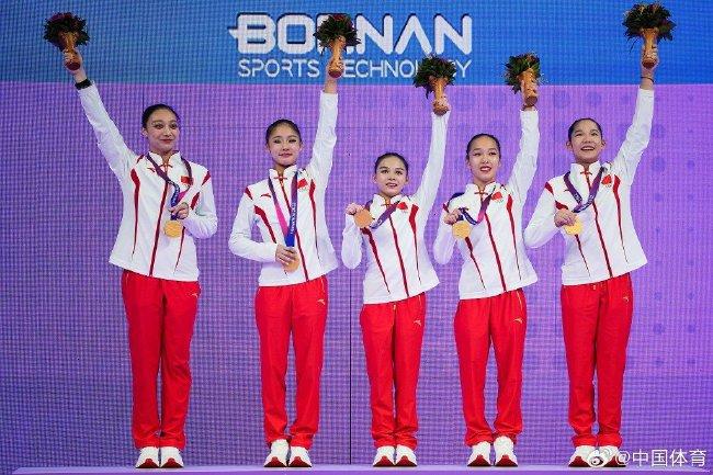 亚运体操中国女团13连冠 乌兹别克斯坦进跳马决赛(1)