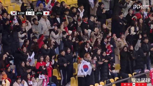 1-0！两大中超外援中框！东亚杯日韩争冠大战，韩国队半场领先(1)