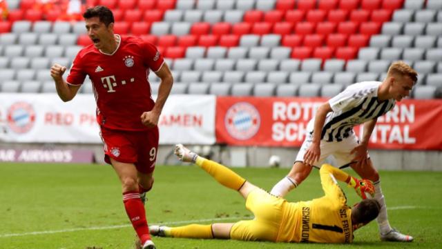 【德甲】莱万梅开二度创纪录 拜仁主场3比1弗赖堡