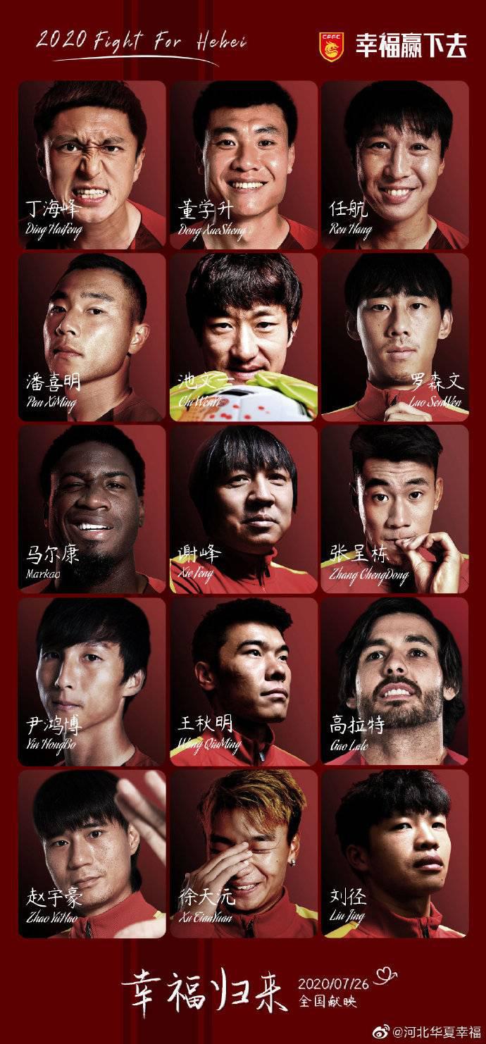 幸福归来! 华夏幸福发布中超开赛创意海报! 球员教练员表情各异