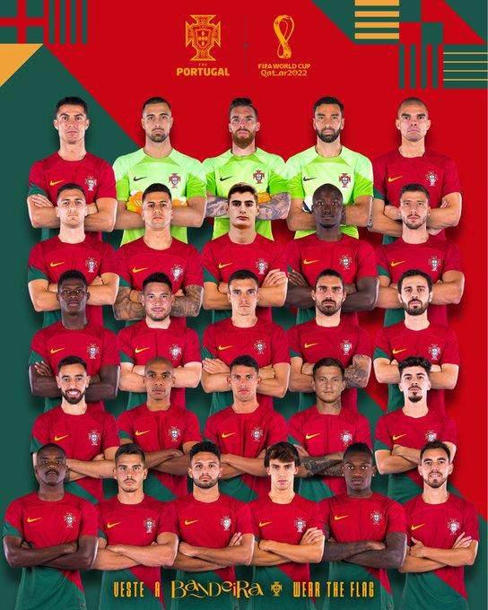葡萄牙世界杯号码公布：C罗7号领衔 B席10号(1)