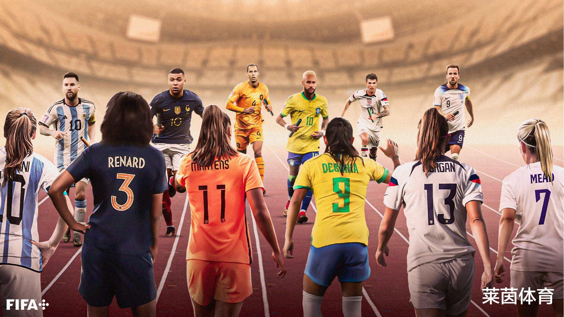 女足接棒！FIFA一张神图诠释世界杯接力，中国女足好孤单(2)
