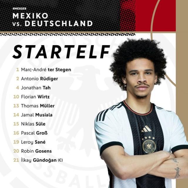 【友谊赛】穆勒首发，德国暂0比0墨西哥(1)