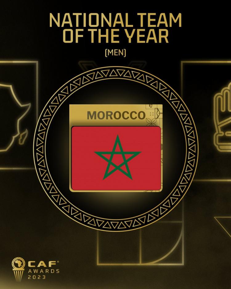 世界杯非洲历史最佳战绩！官方：摩洛哥当选非洲年度最佳球队