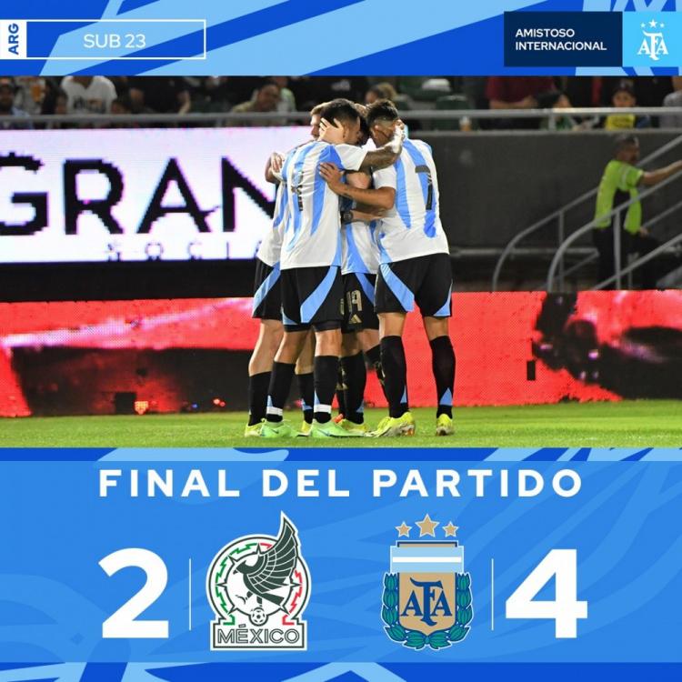 阿根廷国奥4-2客胜墨西哥国奥：阿尔马达点射，贝尔特兰双响(1)