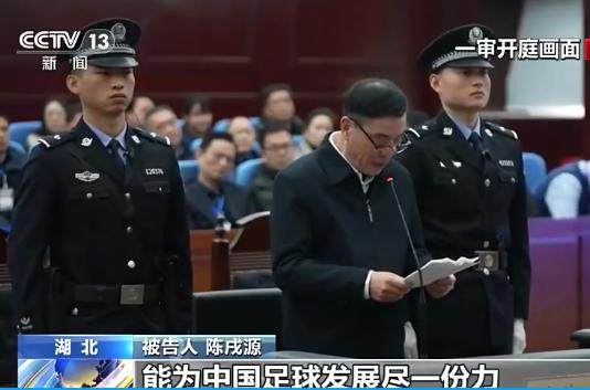 官方：原中国足协主席陈戌源一审被判处无期徒刑